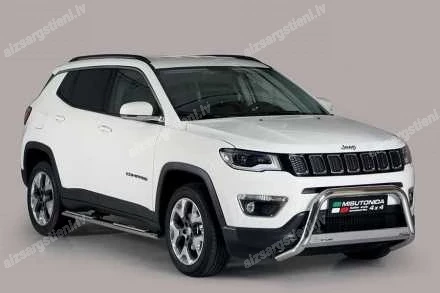 MISUTONIDA OVAL SIDE BARS WITH INTEGRATED PLASTIC FOOTSTEPS JEEP Compass