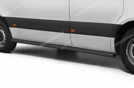 STEELER ROUND SIDE BARS WITH INTEGRATED FOOTSTEPS (L2 WHEELBASE, RWD)