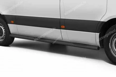 STEELER ROUND SIDE BARS WITH PLASTIC FOOTSTEPS (L2 WHEELBASE, RWD)