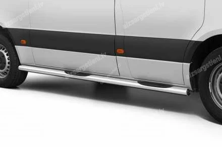 STEELER ROUND SIDE BARS WITH PLASTIC FOOTSTEPS (L2 WHEELBASE, RWD)