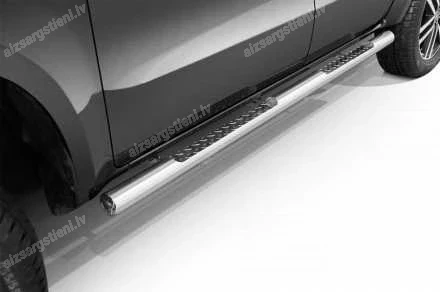 STEELER ROUND SIDE BARS WITH INTEGRATED FOOTSTEPS (76MM)