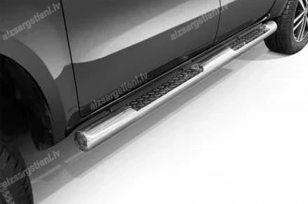 STEELER ROUND SIDE BARS WITH INTEGRATED FOOTSTEPS (100MM)