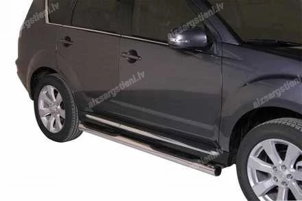 MISUTONIDA ROUND SIDE BARS WITH PLASTIC FOOTSTEPS MITSUBISHI Outlander