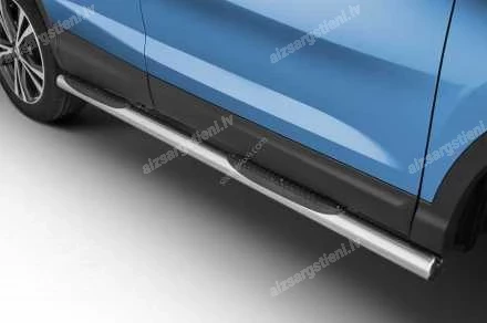 STEELER ROUND SIDE BARS WITH PLASTIC FOOTSTEPS