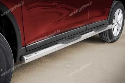 STEELER ROUND SIDE BARS WITH PLASTIC FOOTSTEPS
