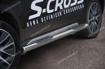 STEELER ROUND SIDE BARS WITH PLASTIC FOOTSTEPS SUZUKI S-Cross