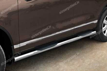 STEELER ROUND SIDE BARS WITH PLASTIC FOOTSTEPS