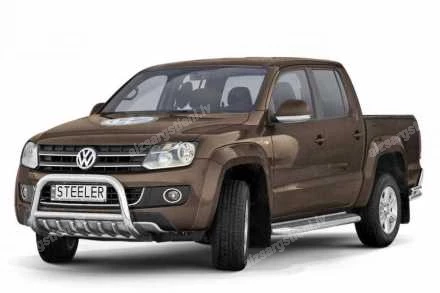 STEELER PRIEKŠĒJAIS A FORMAS AIZSARGSTIENIS AR ŠĶĒRSSTIENI UN AIZSARGRIBĀM VOLKSWAGEN Amarok