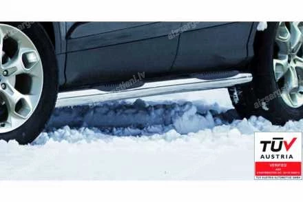 STEELER ROUND SIDE BARS WITH PLASTIC FOOTSTEPS