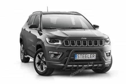 STEELER PRIEKŠĒJAIS A FORMAS AIZSARGSTIENIS AR ŠĶĒRSSTIENI UN AIZSARGRIBĀM JEEP Compass