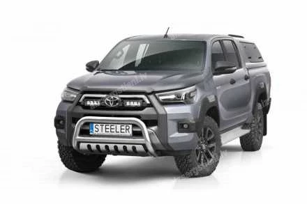 STEELER PRIEKŠĒJAIS A FORMAS AIZSARGSTIENIS AR ŠĶĒRSSTIENI UN AIZSARGPLĀKSNI (INVINCIBLE) TOYOTA Hilux