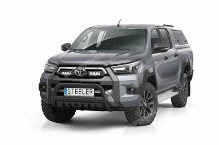 STEELER PRIEKŠĒJAIS A FORMAS AIZSARGSTIENIS AR ŠĶĒRSSTIENI UN AIZSARGPLĀKSNI (INVINCIBLE) TOYOTA Hilux