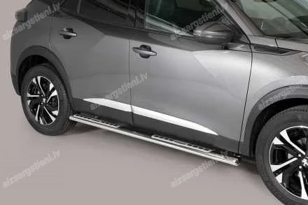 MISUTONIDA OVAL SIDE BARS WITH INTEGRATED PLASTIC FOOTSTEPS PEUGEOT 2008