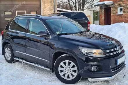 MISUTONIDA OVAL SIDE BARS WITH INTEGRATED PLASTIC FOOTSTEPS VOLKSWAGEN Tiguan