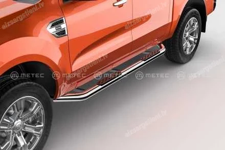 METEC ROUND SIDE BARS WITH PLASTIC FOOTSTEPS