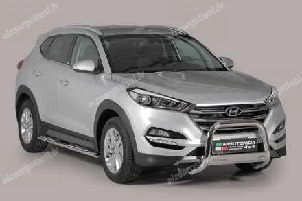 MISUTONIDA OVAL SIDE BARS WITH INTEGRATED PLASTIC FOOTSTEPS HYUNDAI Tucson